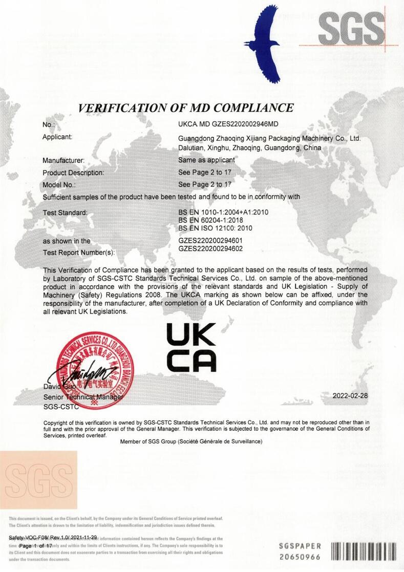 Certificado UKCA
