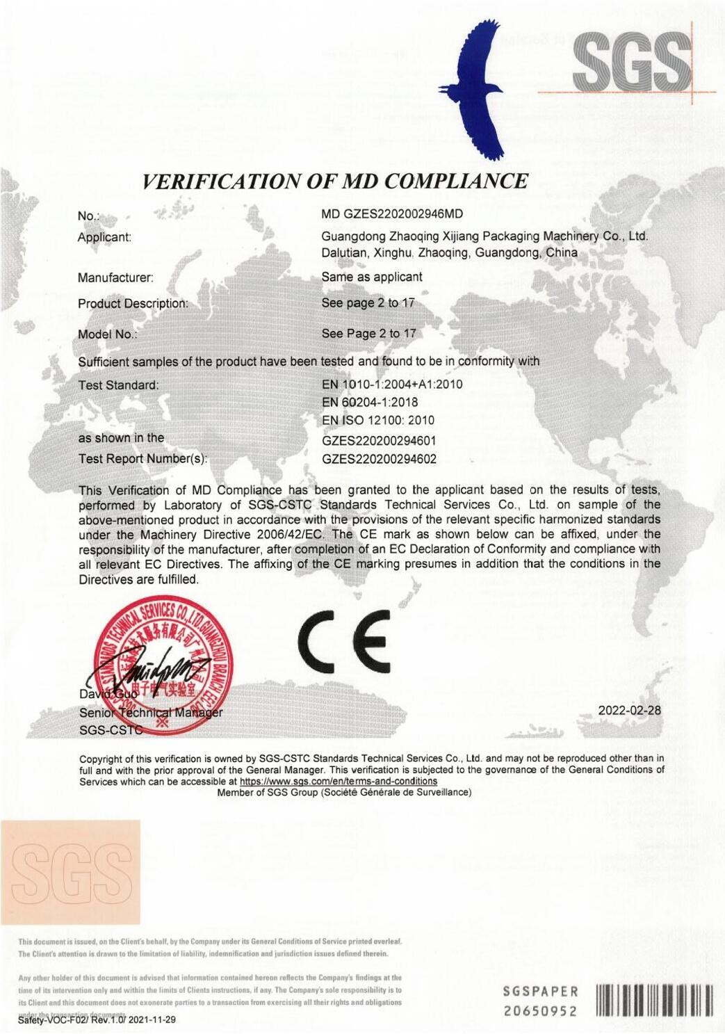 certificado CE
